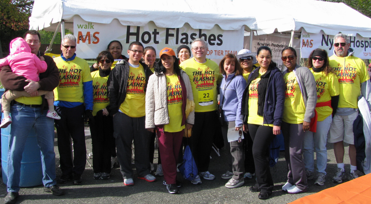 Picture of the Hot Flashes team at Rockland Lake State Park in 2012