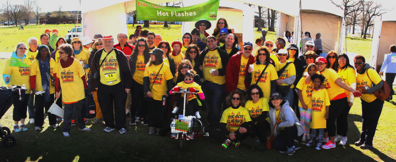 Picture of the Hot Flashes team at Glen Island State Park in 2015