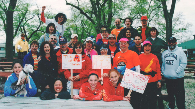 Picture of the Hot Flashes team in 2002